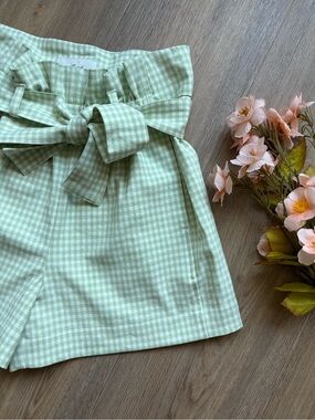 Wilfred Gelas Paperbag Gingham Shorts